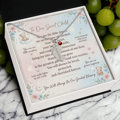 Personalized Baby Feet Necklace with Birthstone for Mom – Custom Engraved Mother Jewelry