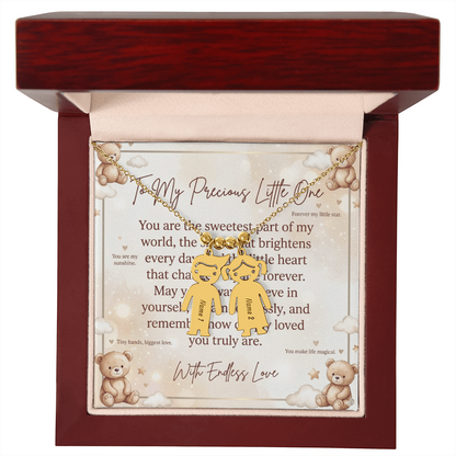 Personalized Engraved Kid Charm Necklace – Custom Cute Jewelry Gift