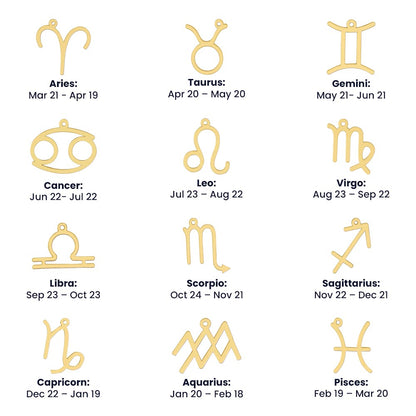 Zodiac Symbol Couple Necklace – Romantic Astrology Jewelry Gift for Couples