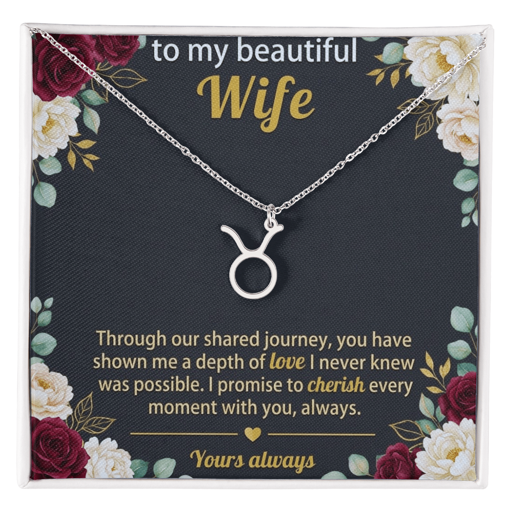 Personalized Zodiac Symbol Necklace for Her – Astrology Pendant Gift for Women