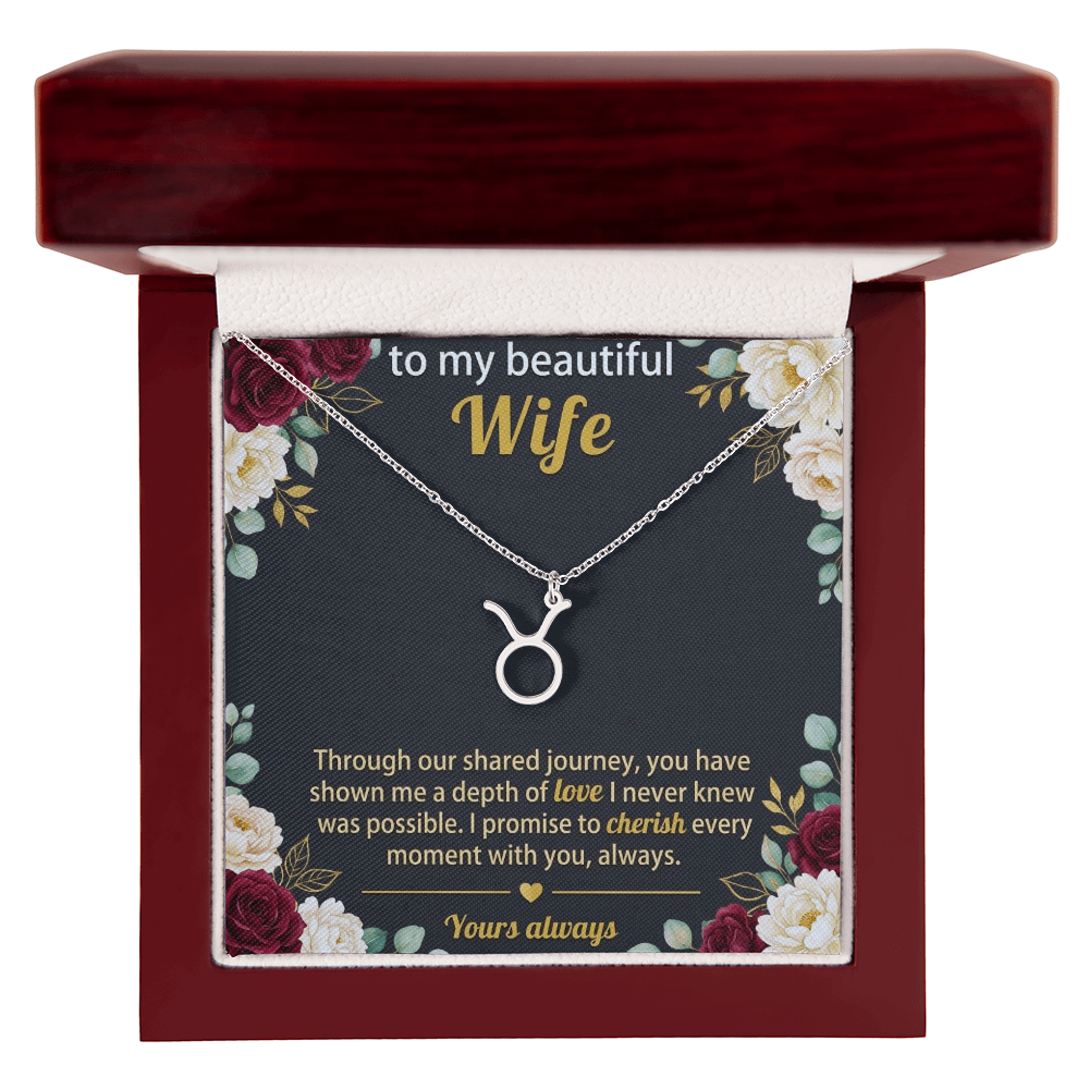 Personalized Zodiac Symbol Necklace for Her – Astrology Pendant Gift for Women