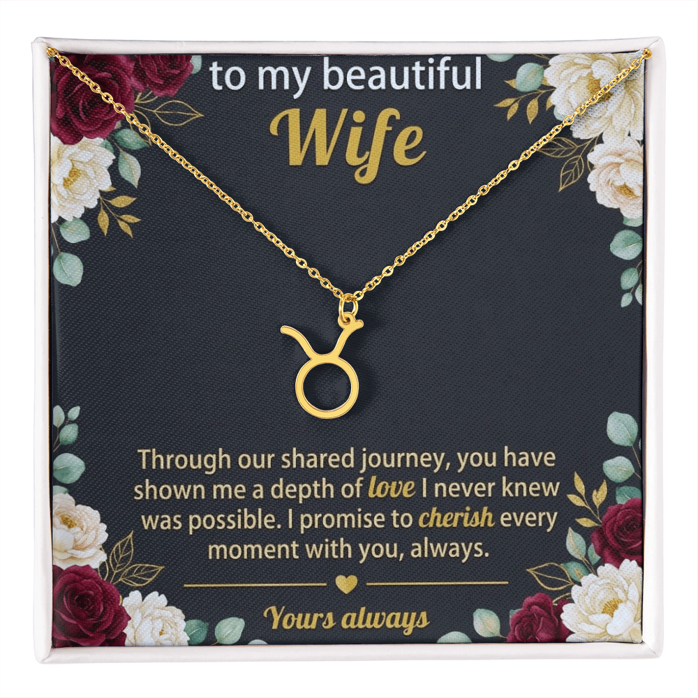 Personalized Zodiac Symbol Necklace for Her – Astrology Pendant Gift for Women
