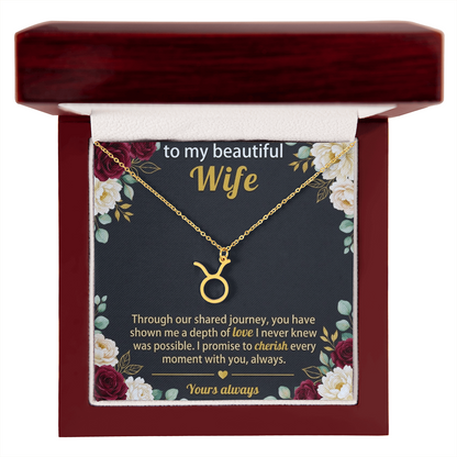 Personalized Zodiac Symbol Necklace for Her – Astrology Pendant Gift for Women