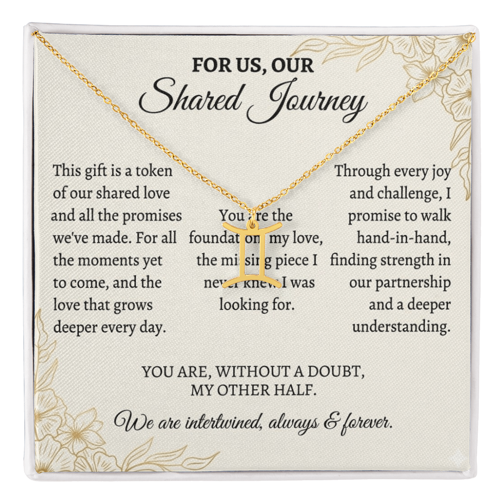 Zodiac Symbol Couple Necklace – Romantic Astrology Jewelry Gift for Couples