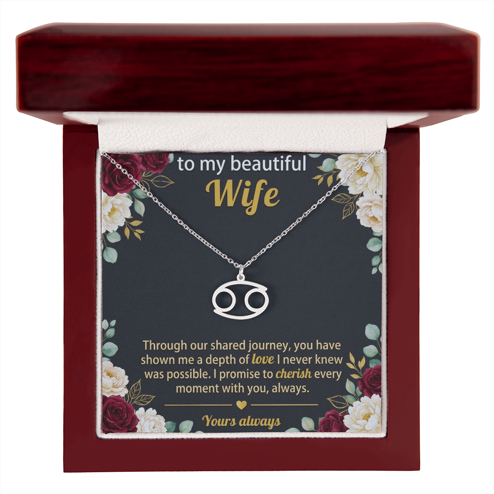 Personalized Zodiac Symbol Necklace for Her – Astrology Pendant Gift for Women