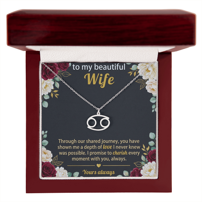 Personalized Zodiac Symbol Necklace for Her – Astrology Pendant Gift for Women