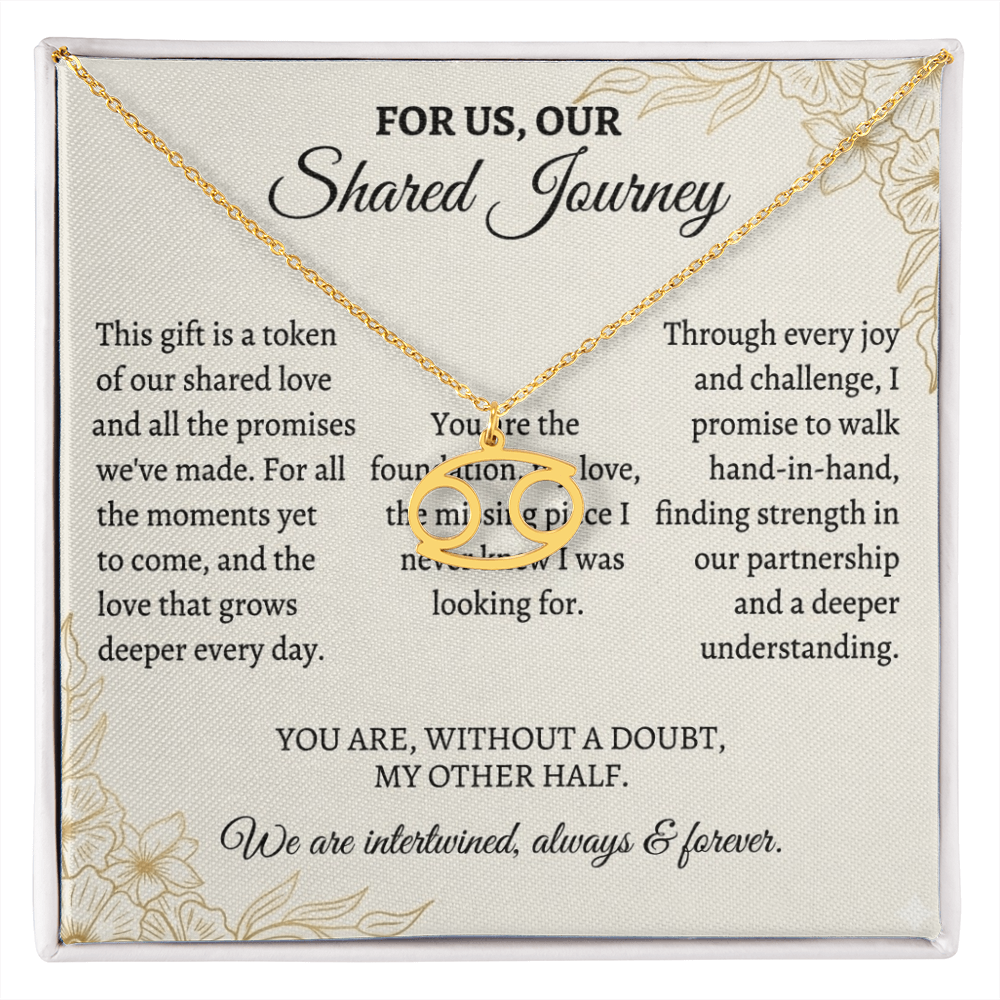 Zodiac Symbol Couple Necklace – Romantic Astrology Jewelry Gift for Couples