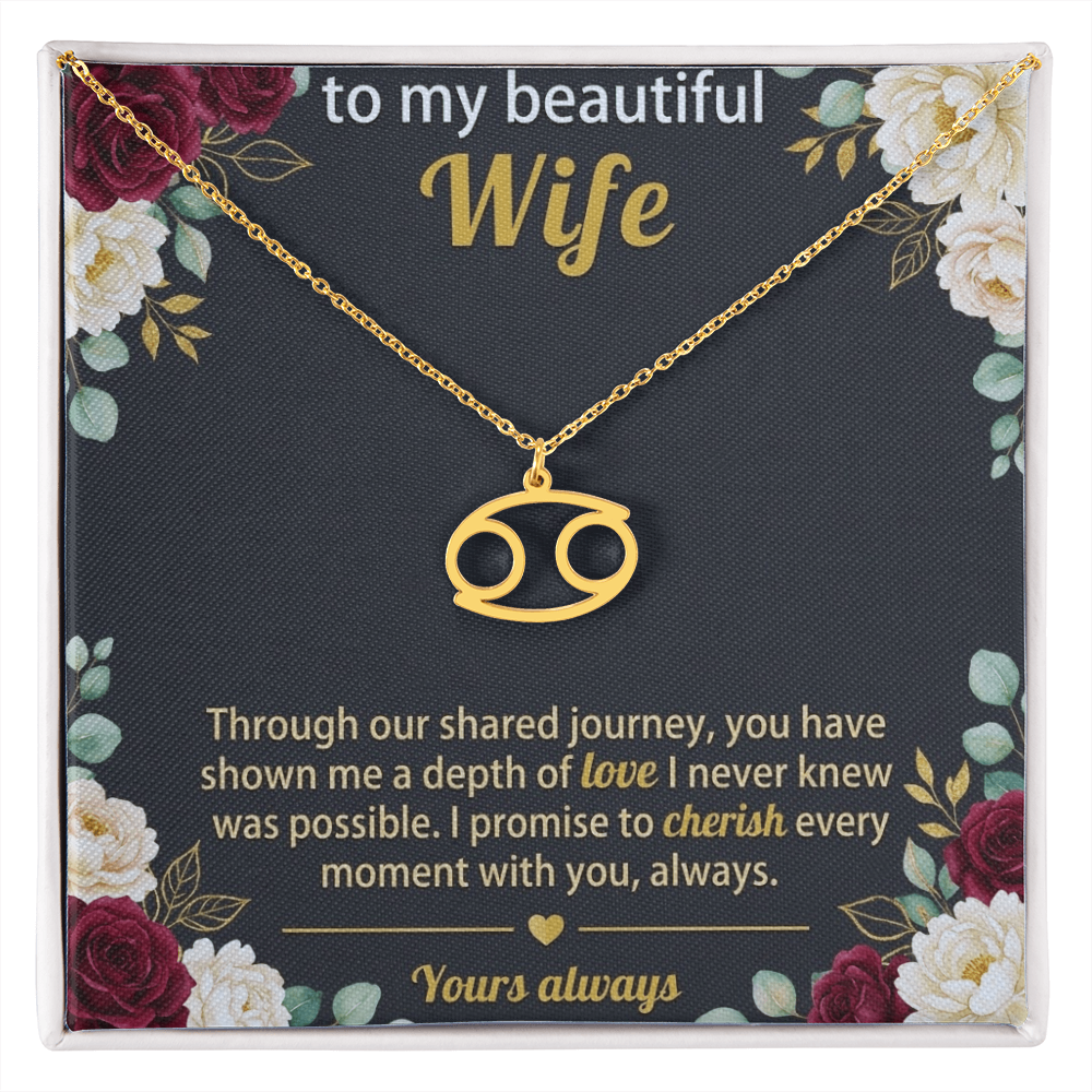 Personalized Zodiac Symbol Necklace for Her – Astrology Pendant Gift for Women