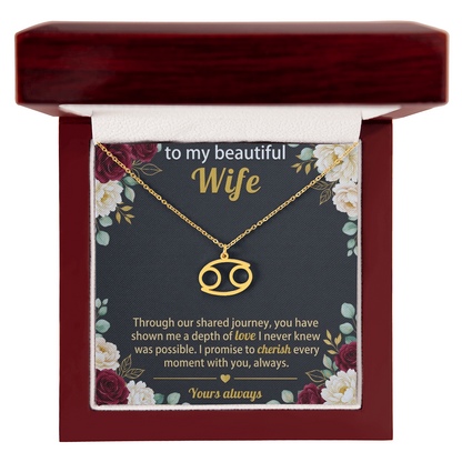 Personalized Zodiac Symbol Necklace for Her – Astrology Pendant Gift for Women