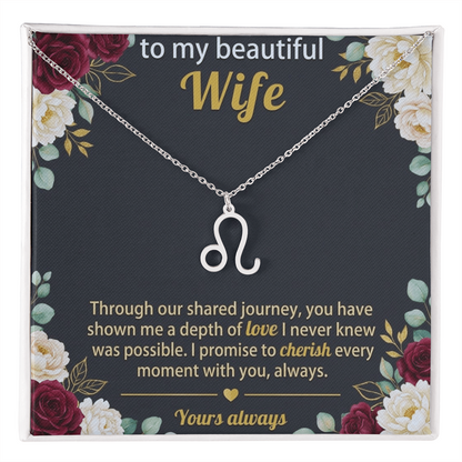 Personalized Zodiac Symbol Necklace for Her – Astrology Pendant Gift for Women