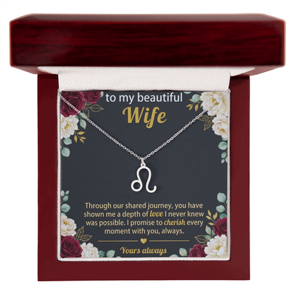 Personalized Zodiac Symbol Necklace for Her – Astrology Pendant Gift for Women