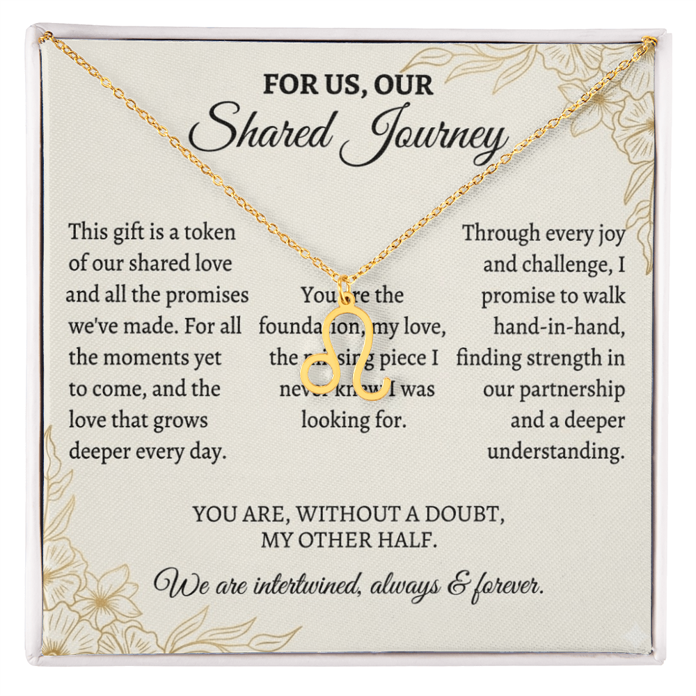Zodiac Symbol Couple Necklace – Romantic Astrology Jewelry Gift for Couples