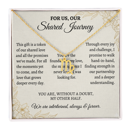 Zodiac Symbol Couple Necklace – Romantic Astrology Jewelry Gift for Couples