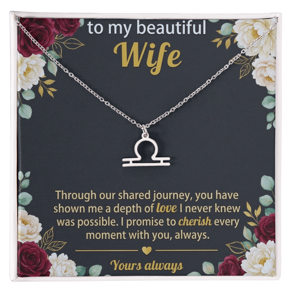 Personalized Zodiac Symbol Necklace for Her – Astrology Pendant Gift for Women