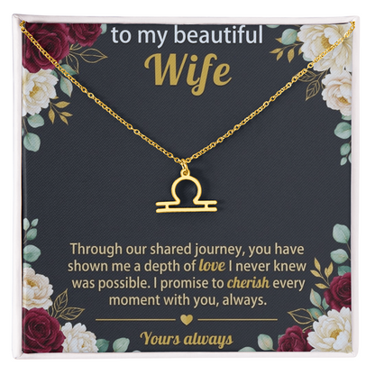 Personalized Zodiac Symbol Necklace for Her – Astrology Pendant Gift for Women
