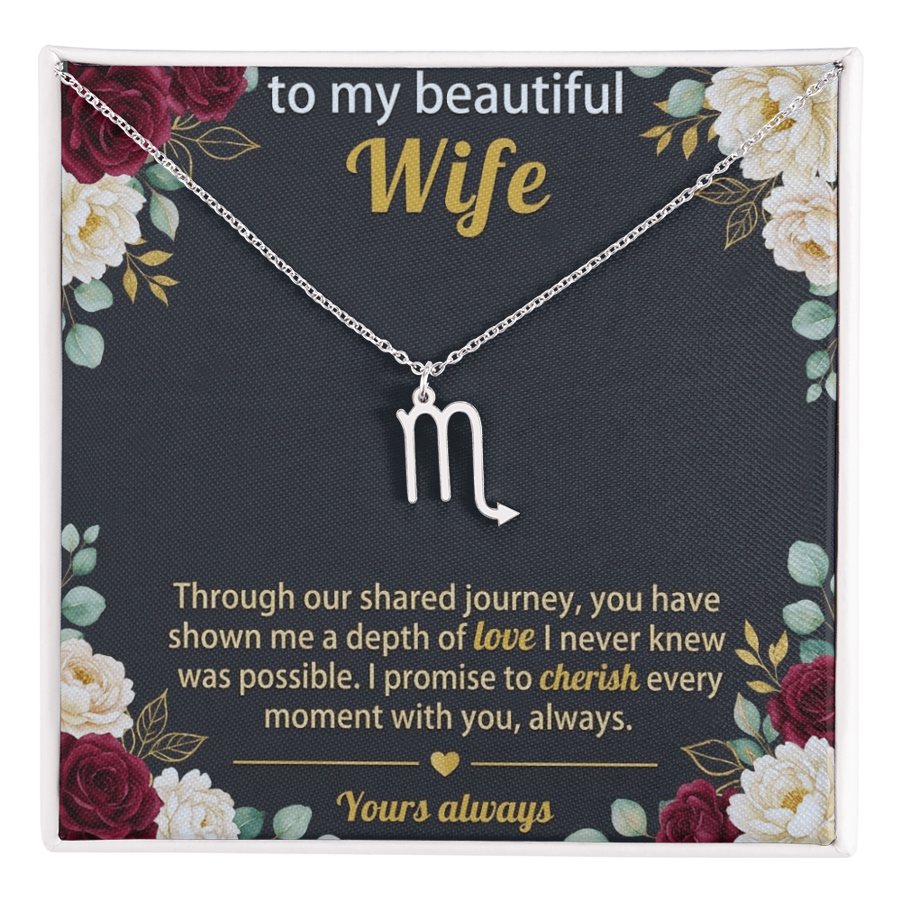 Personalized Zodiac Symbol Necklace for Her – Astrology Pendant Gift for Women