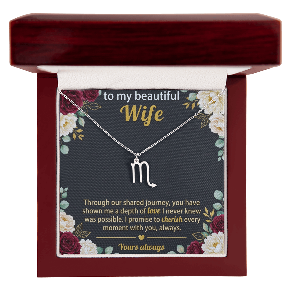 Personalized Zodiac Symbol Necklace for Her – Astrology Pendant Gift for Women