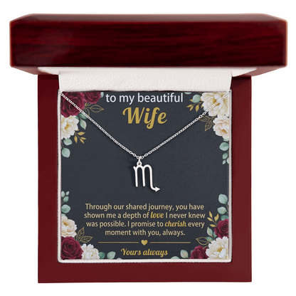 Personalized Zodiac Symbol Necklace for Her – Astrology Pendant Gift for Women