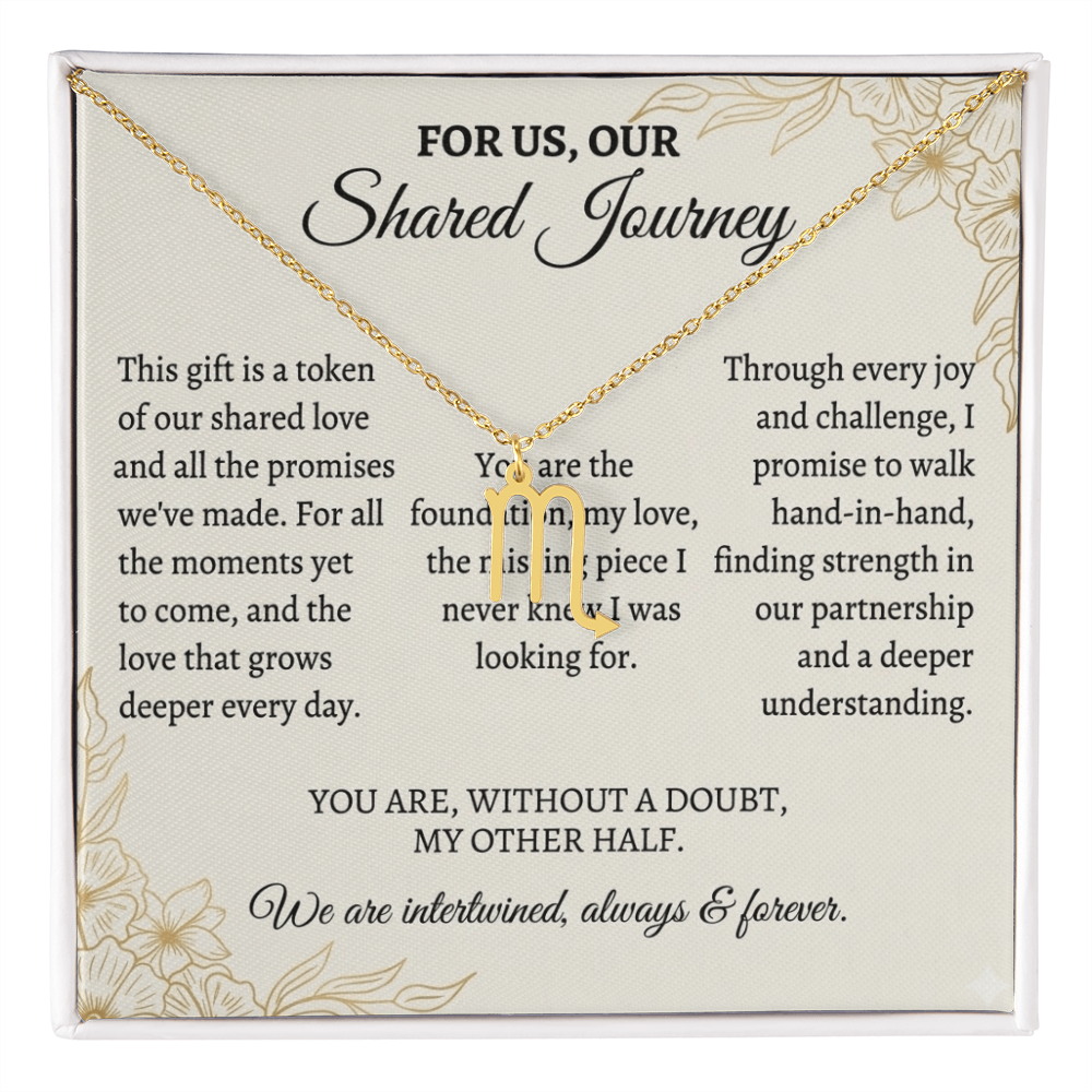 Zodiac Symbol Couple Necklace – Romantic Astrology Jewelry Gift for Couples