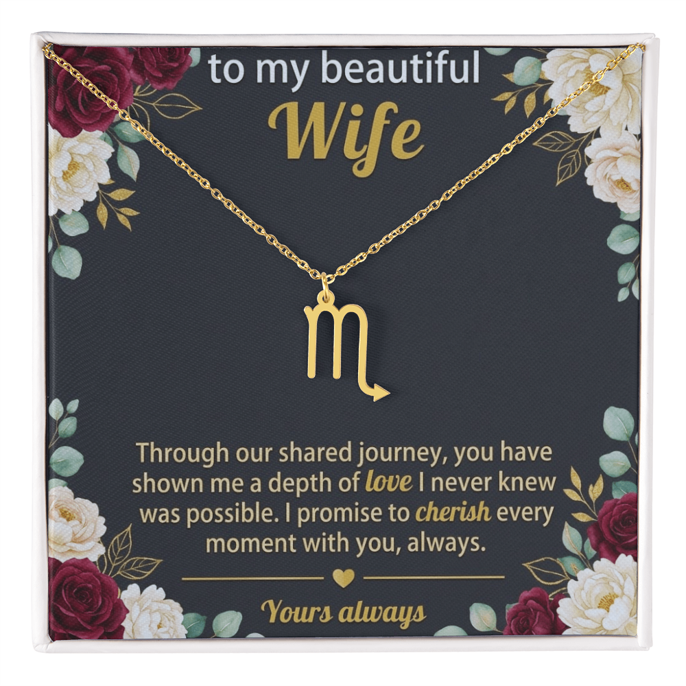 Personalized Zodiac Symbol Necklace for Her – Astrology Pendant Gift for Women