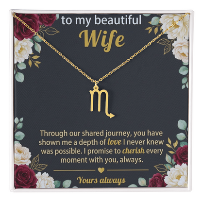 Personalized Zodiac Symbol Necklace for Her – Astrology Pendant Gift for Women