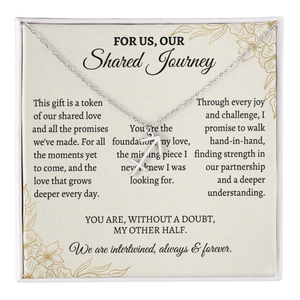 Zodiac Symbol Couple Necklace – Romantic Astrology Jewelry Gift for Couples