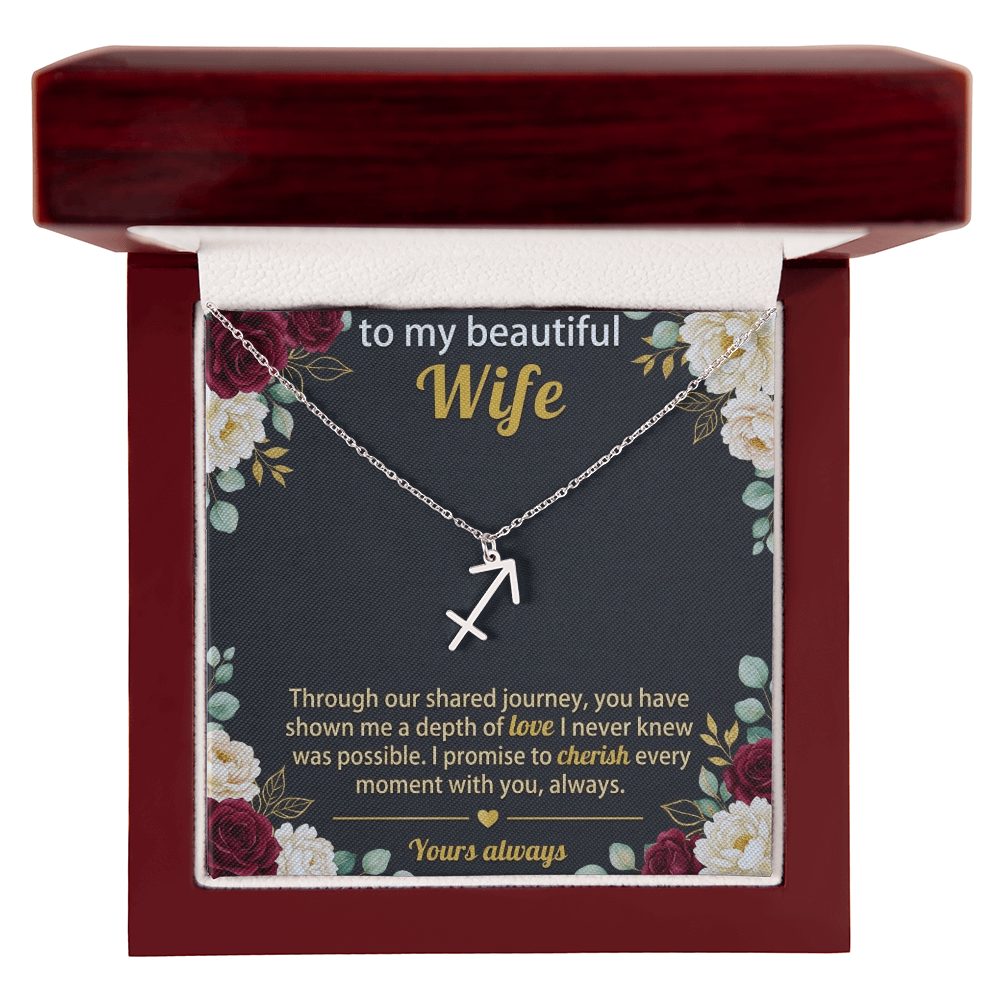 Personalized Zodiac Symbol Necklace for Her – Astrology Pendant Gift for Women