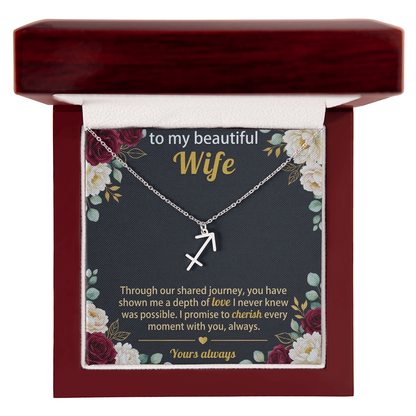 Personalized Zodiac Symbol Necklace for Her – Astrology Pendant Gift for Women