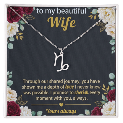Personalized Zodiac Symbol Necklace for Her – Astrology Pendant Gift for Women