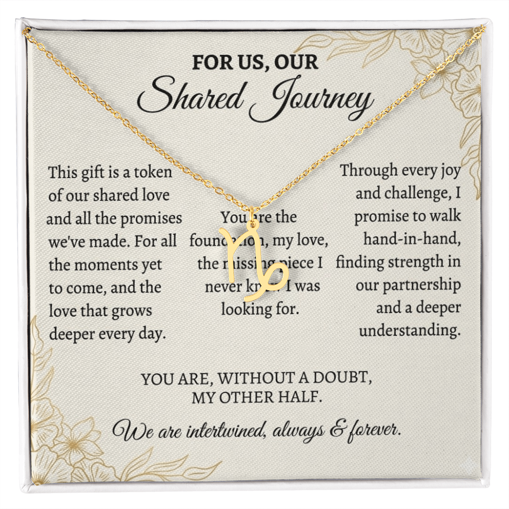 Zodiac Symbol Couple Necklace – Romantic Astrology Jewelry Gift for Couples