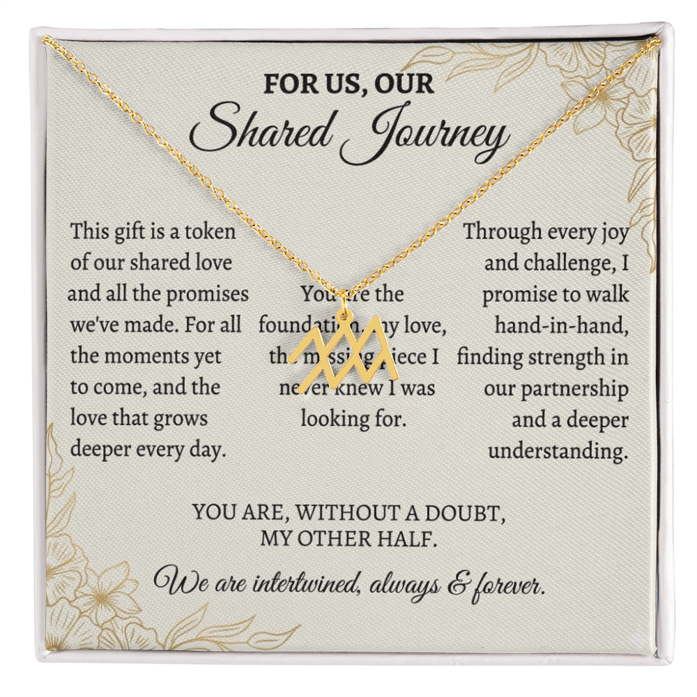 Zodiac Symbol Couple Necklace – Romantic Astrology Jewelry Gift for Couples