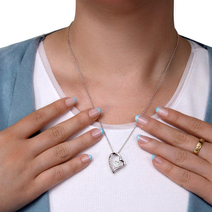 Forever Love Heart Necklace for Her – Elegant CZ Crystal Pendant Gift for Women