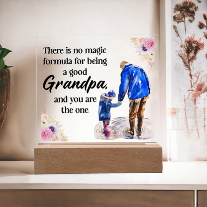 Acrylic Square Design Grandpa