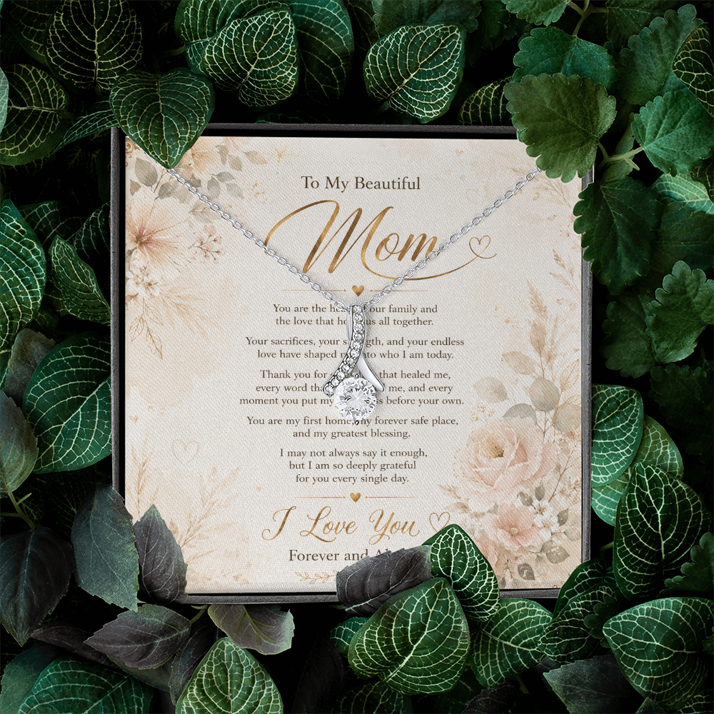 Timeless jewelry gift for mother with ribbon design