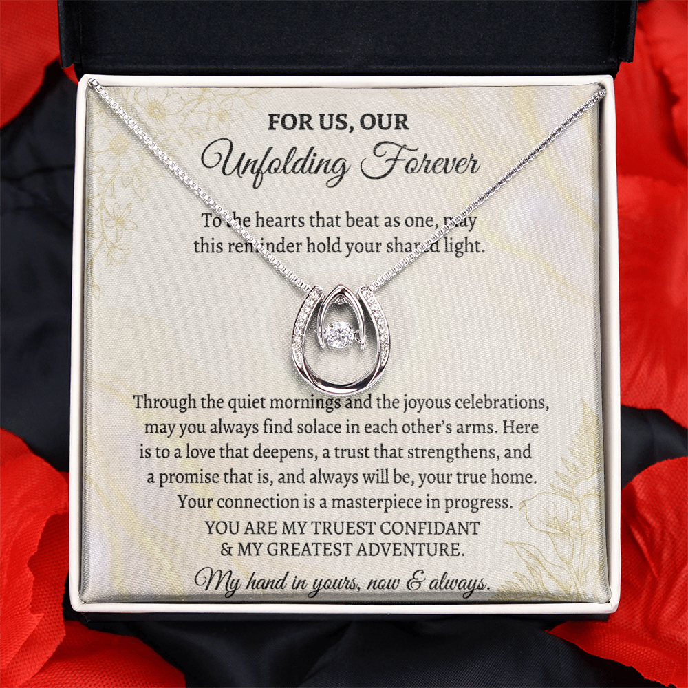 Beautiful couple necklace symbolizing eternal love