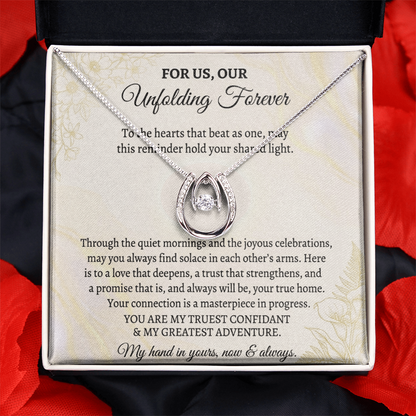 Beautiful couple necklace symbolizing eternal love