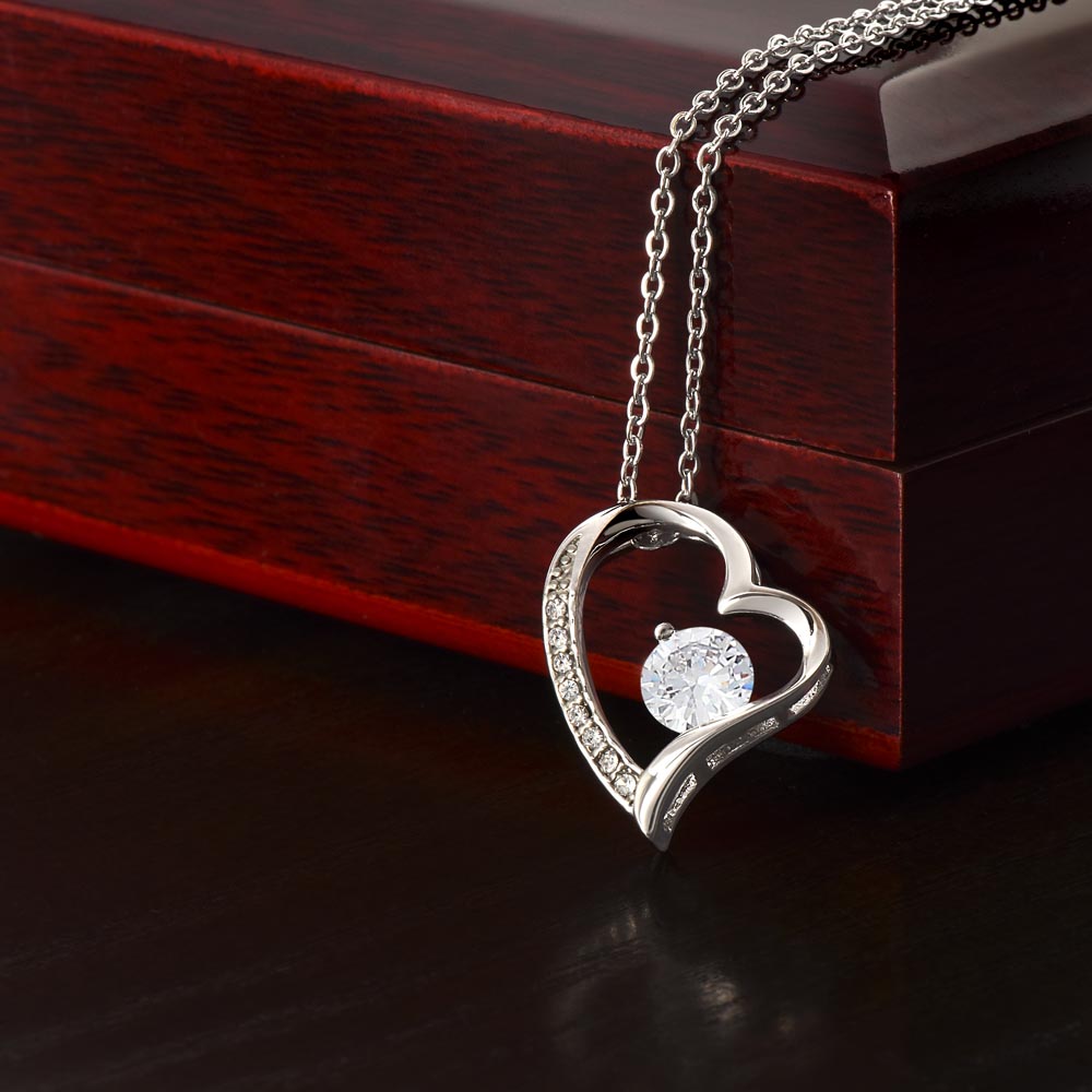 Elegant couple necklace with crystal heart design