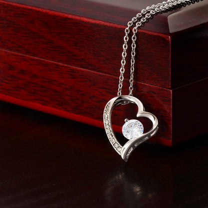 Elegant couple necklace with crystal heart design