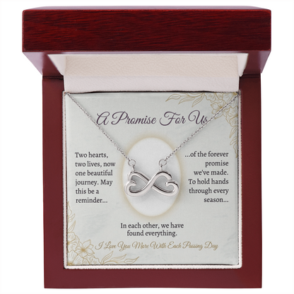 Elegant matching pendant necklace for couples