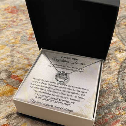 Elegant couple necklace jewelry for anniversary gifts