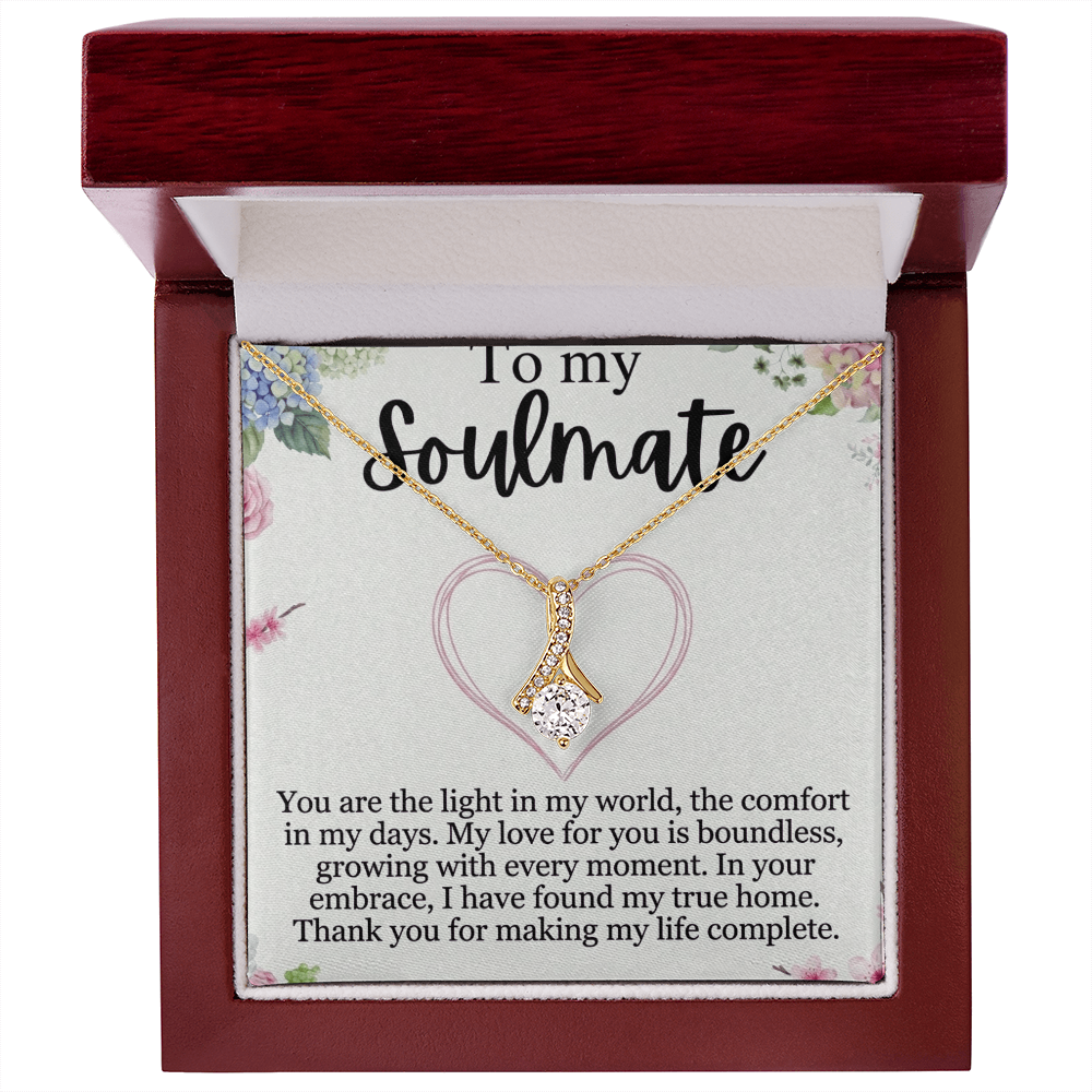Romantic jewelry gift for wife featuring crystal pendant