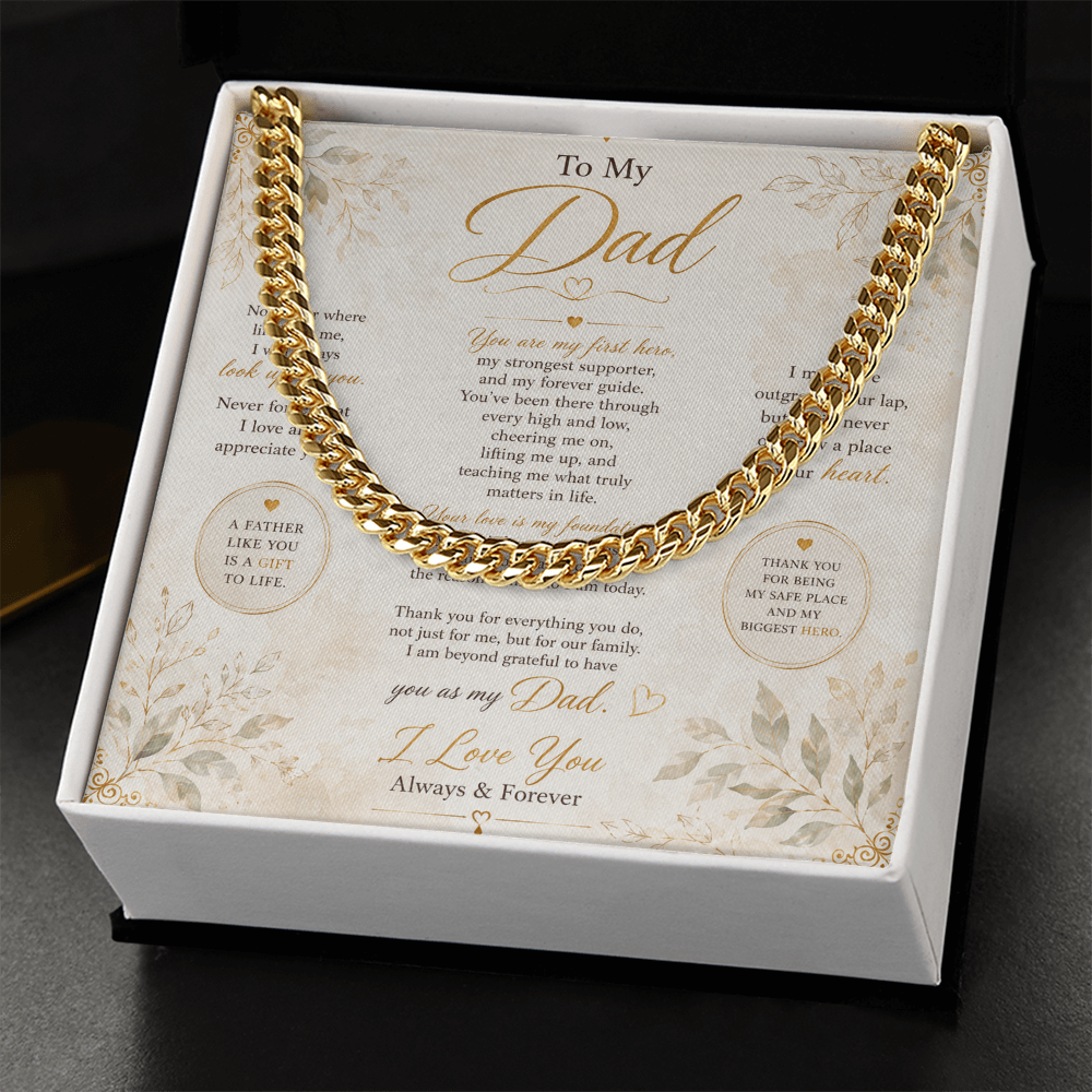 Elegant men’s Cuban chain necklace