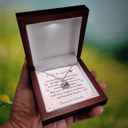 Elegant heart necklace with baby feet charm for mothers