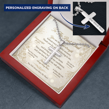 Premium cross pendant gift for dad