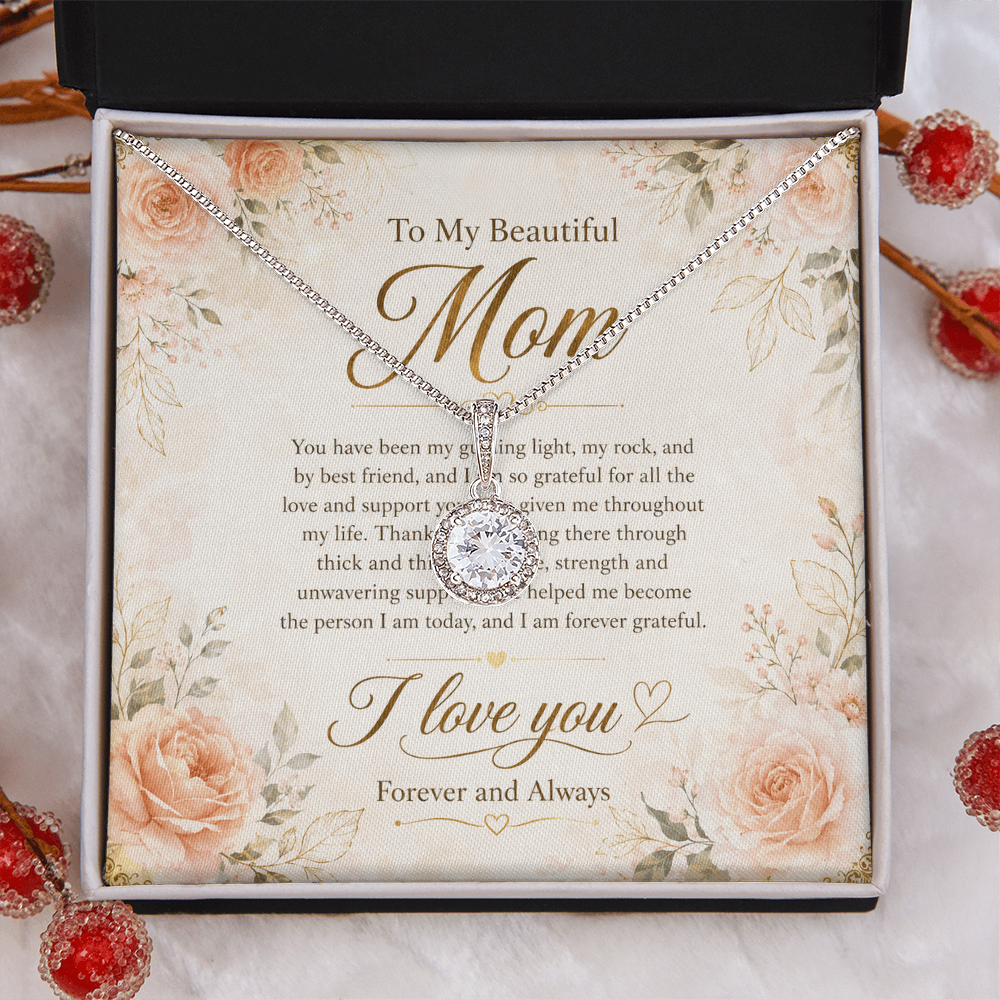 Elegant pendant jewelry for mother with crystal accents