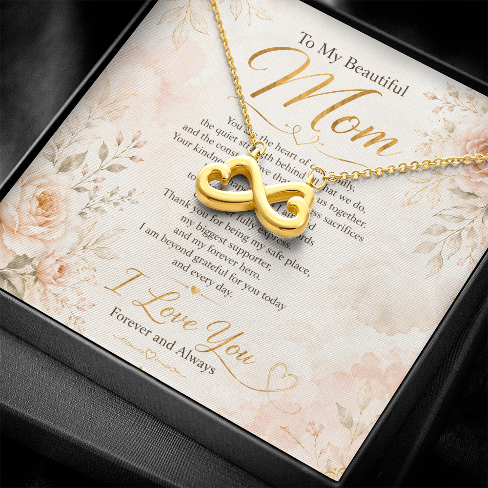 Endless Love gold necklace gift for mom