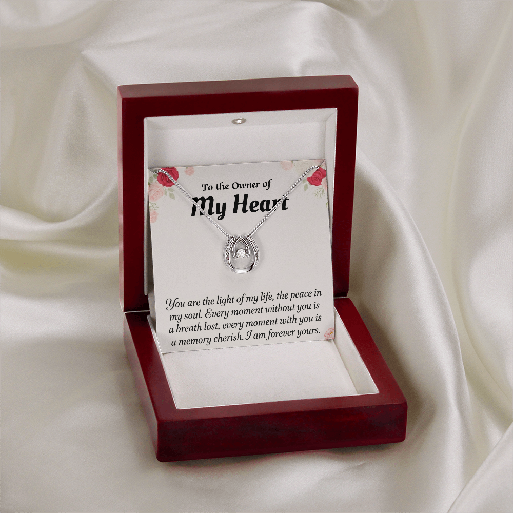 Lucky In Love necklace displayed in gift box