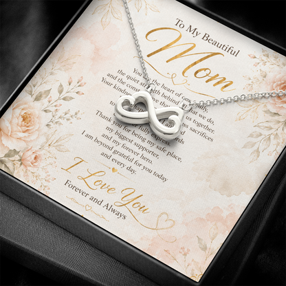Luxury Endless Love necklace with gold finish