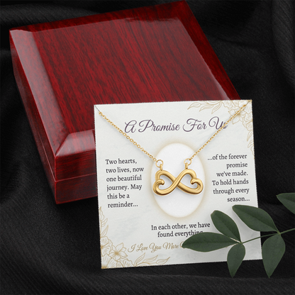 Matching heart necklace for couples with romantic pendant design