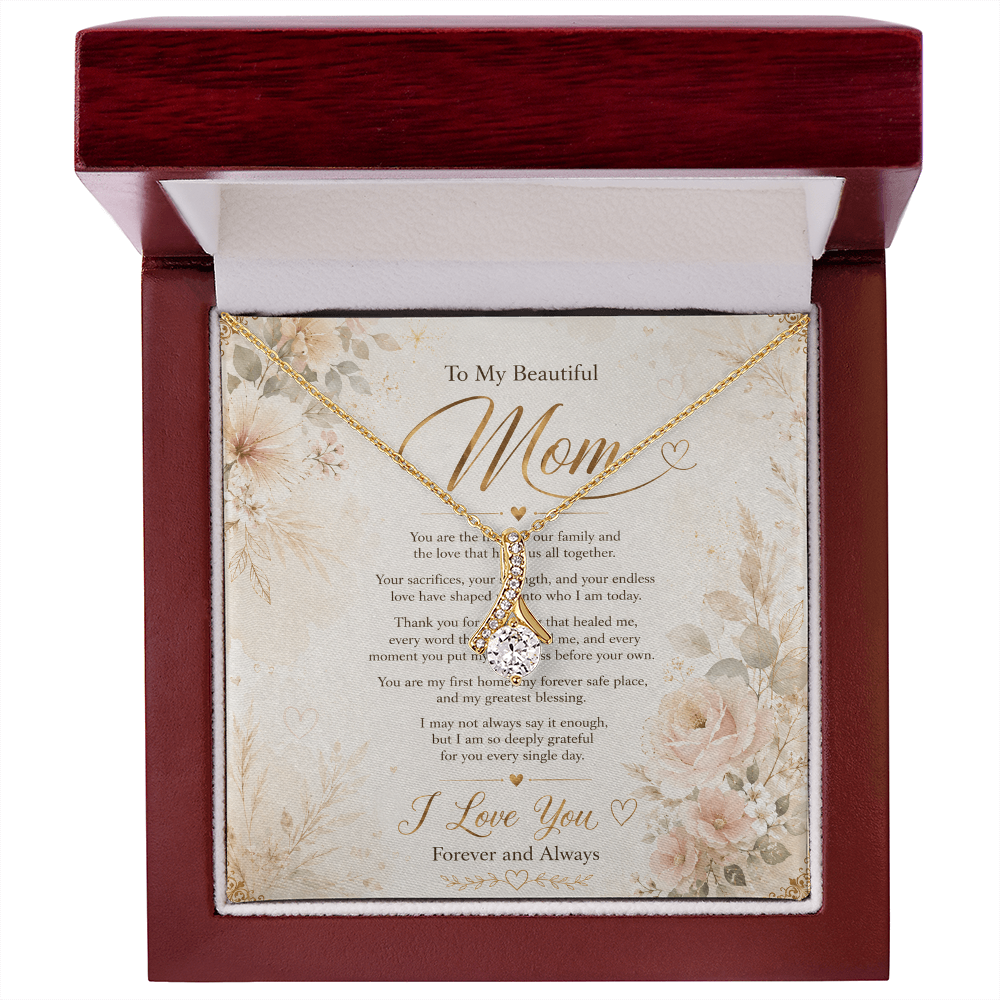 Stylish necklace gift for mother with adjustable chain